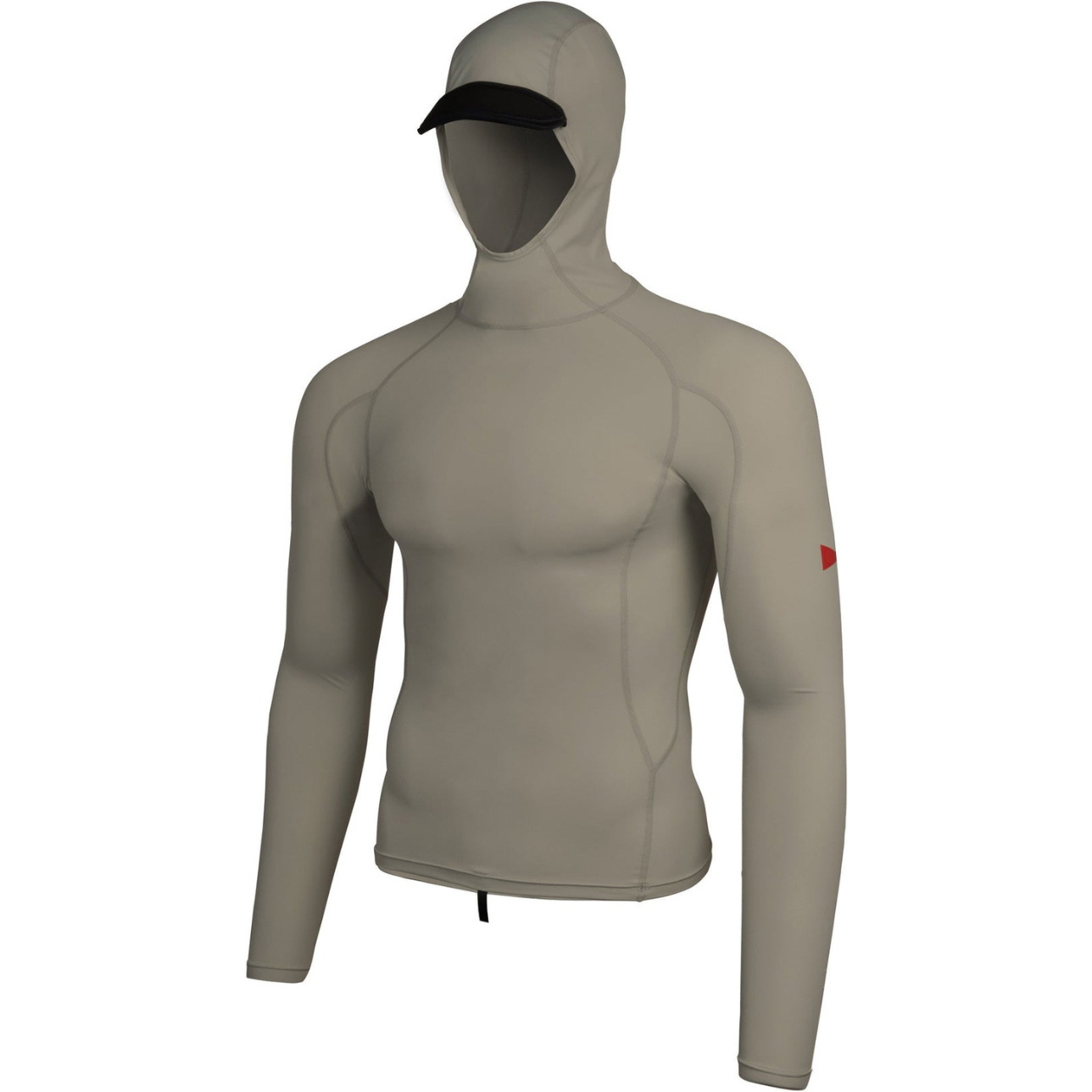 2026 Florence Marine X Mens Long Sleeve Hooded Rash Vest FMSS00030 - Moss Grey